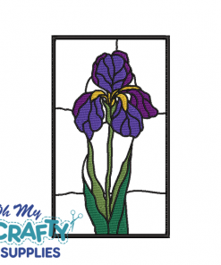 Iris Stained Glass 42922 Embroidery Design