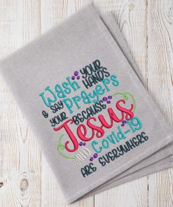 Jesus and Covid Embroidery Design