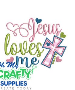 Jesus Loves Me Applique Design