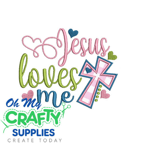 Jesus Loves Me Applique Design