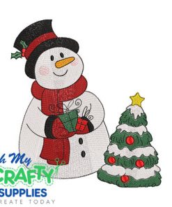 Jolly Happy Snowman 820 Embroidery Design