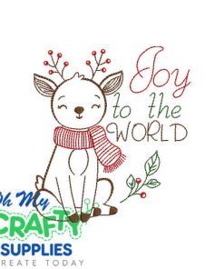 Sketch Joy to the world 1029 Embroidery Design