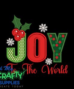 Joy to the world applique 1127 Embroidery Design