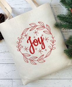 Joy Wreath 2020 Embroidery Design