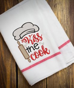 Kiss the Cook Embroidery Design
