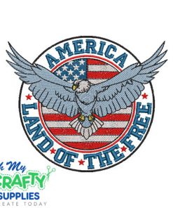 Land of the free 621 Embroidery Design