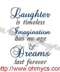 Dreams last forever embroidery design