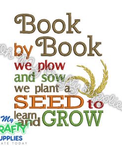 Book Planting Embroidery Design