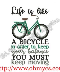 Life Balance Embroidery Design