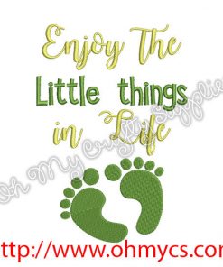Little Things in Life Embroidery Design