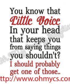 Little Voice Embroidery Design