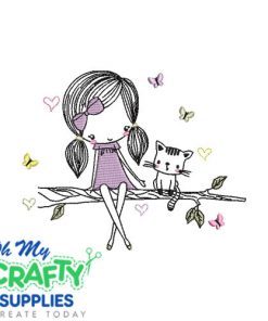 Little Miss Adventure Friends Embroidery Design