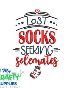 Lost Socks Embroidery Design