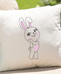 Lovely Cute Bunny Embroidery Design