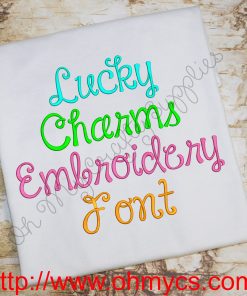 Lucky Charms Embroidery Font (BX Included)