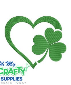 Lucky Heart Embroidery Design