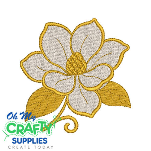 Magnolia Bloom Embroidery Design