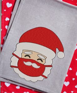 Masked Santa Embroidery Design