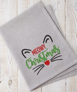 Meowy Christmas Embroidery Design