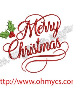Merry Christmas Embroidery Designs