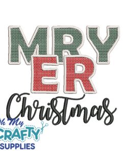 Merry Christmas 92721 Embroidery Design