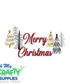 Merry Christmas Trees 1110 Embroidery Design