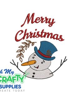 Merry Snowman 102123 Embroidery Design