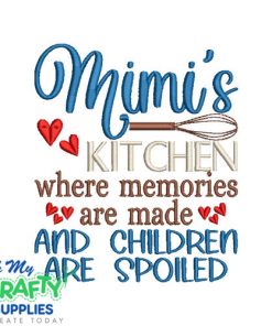 Mimi's Kitchen 229 Embroidery Design