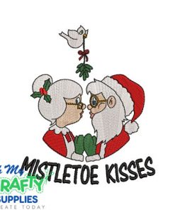 Mistletoe Kisses 119 Embroidery Design