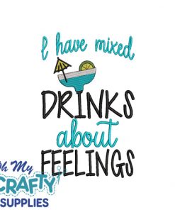 Mixed Drinks Embroidery Design
