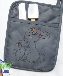 Mommy Baby Bunnies Embroidery Design