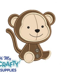 Monkey Applique Embroidery Design