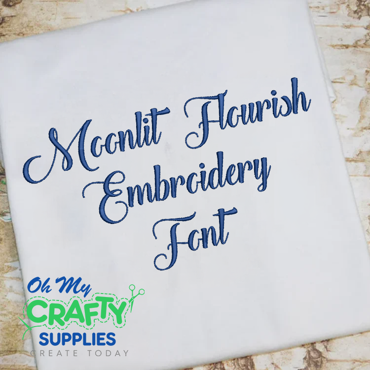 Moonlit Flourish Embroidery Font (BX Included)