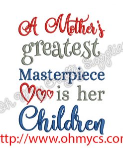 Mother's Masterpiece Children Embroidery Design