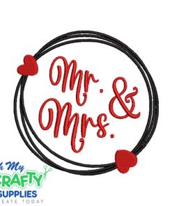 Mr. Mrs. Circle 912 Embroidery Design