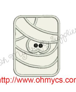 Mummy Applique Embroidery Design