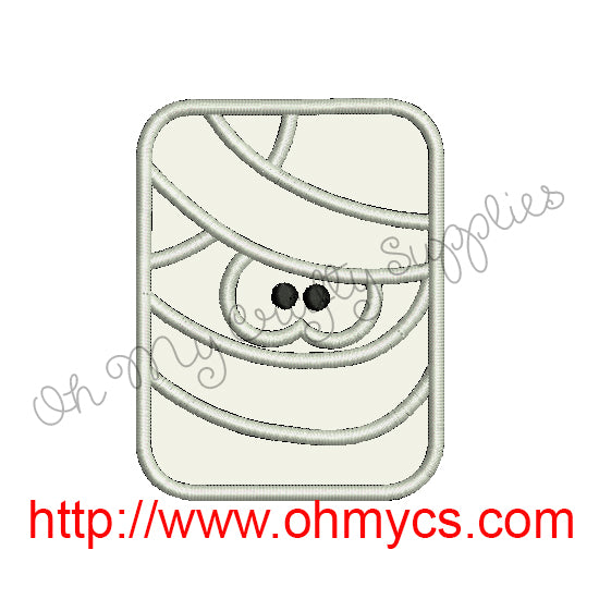 Mummy Applique Embroidery Design