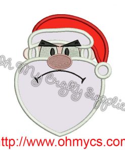 Naughty List Santa Applique Design