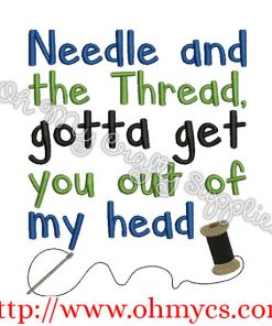 Needle and the Thread Embroidery Design