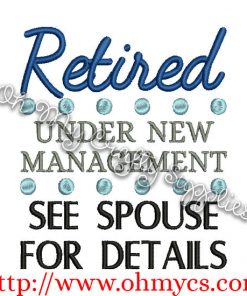 Under New Management Embroidery Design