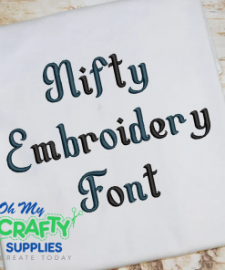 Nifty Embroidery Font (BX Included) (FM)