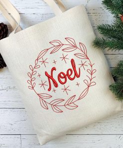 Noel Wreath Embroidery Design