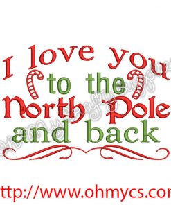 North Pole and Back Embroidery Design