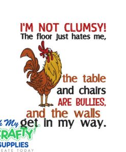 Not Clumsy Rooster 313 Embroidery Design