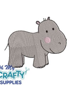 Nursery Hippo Embroidery Design