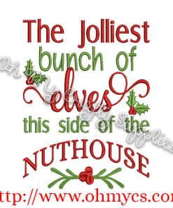 nuthouse elves embroidery design