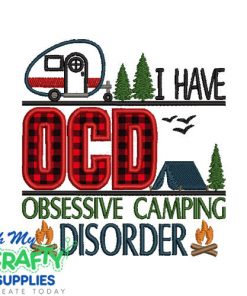OCD Camping Applique Embroidery Design