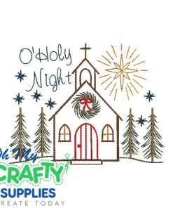 O'Holy Night Church Embroidery Design