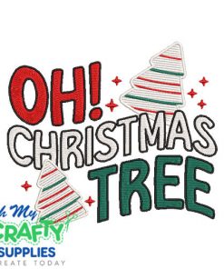 Oh Christmas Tree Embroidery Design