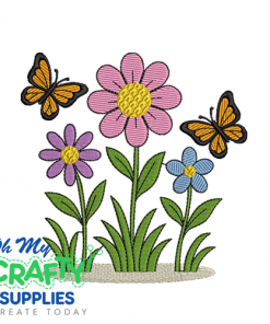 Spring Floral Butterflies 2025 Embroidery Design